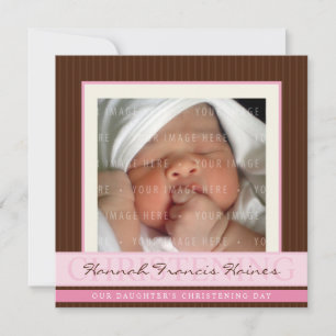 PHOTO CHRISTENING INVITES :: elegance 4SQ
