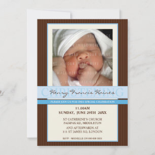PHOTO CHRISTENING INVITES :: elegance 5P