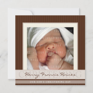 PHOTO CHRISTENING INVITES :: elegance 6SQ