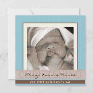 PHOTO CHRISTENING INVITES :: elegance 8SQ