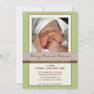 PHOTO CHRISTENING INVITES :: elegance 9P