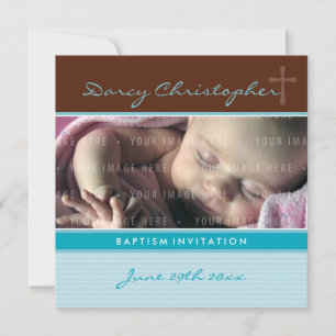PHOTO CHRISTENING INVITES :: faith 2SQ