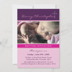 PHOTO CHRISTENING INVITES :: faith 3P