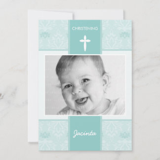PHOTO CHRISTENING INVITES :: pretty 6P