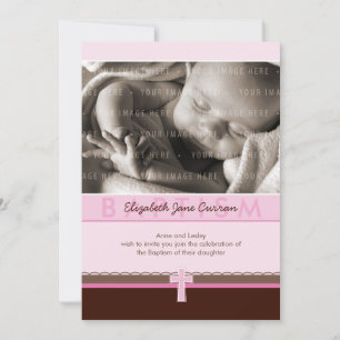 PHOTO CHRISTENING INVITES :: pure 2 P