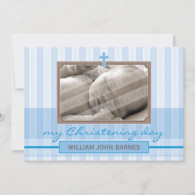 PHOTO CHRISTENING INVITES :: stylishly 4L (Front)