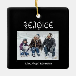 Photo Christian Prayer Nativity Christmas Ceramic Ornament