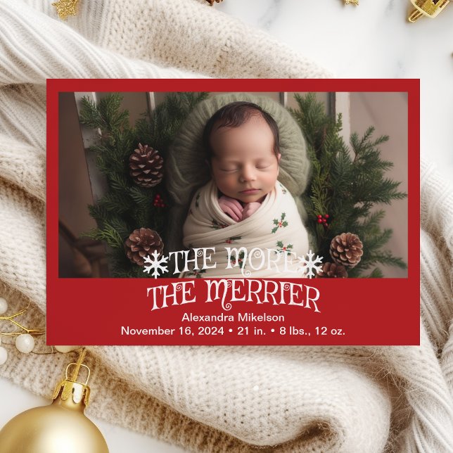 Photo Christmas Birth Announcement (Creator Uploaded)