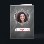 Photo Christmas Card, Chalkboard Look, Customise Card<br><div class="desc">The chalkboard look is really popular. Why not use this trendy design for your photo Christmas card this year! Easily add your photo,  and your name for a truly delightful and memorable Christmas card!</div>