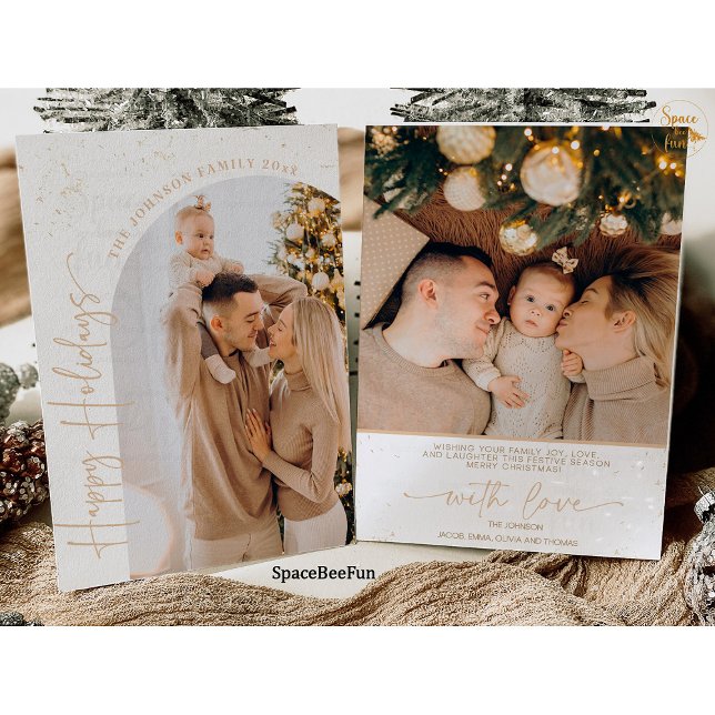 Photo Christmas Card Family Christmas Card Holiday (Photo Christmas Card Boho Family Christmas Card Holiday Card Modern Minimalist Christmas Card )