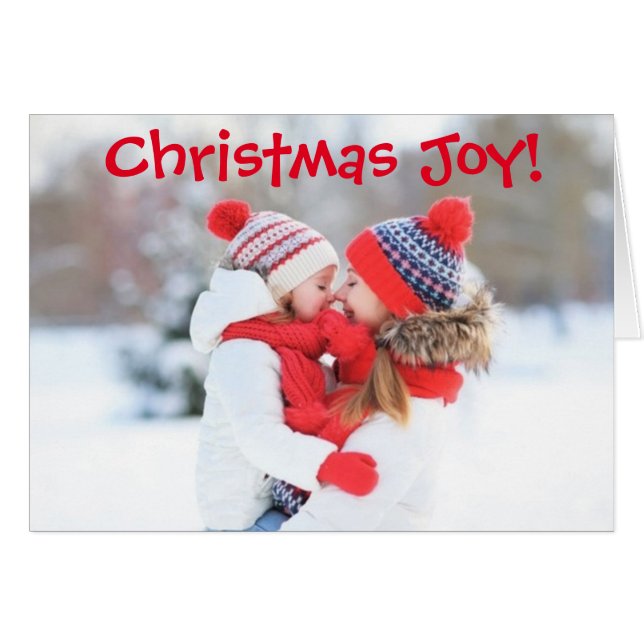 Photo Christmas Card, Holiday Family (Front Horizontal)