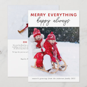 Photo Christmas Card   Merry Everything