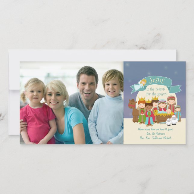 Photo Christmas Card - Nativity Scene (Front)