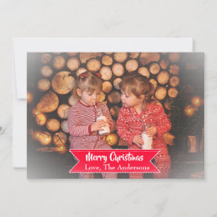 Photo Christmas Card with Vignette Faded Edges