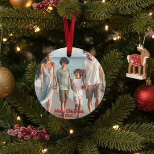 Photo Christmas Cruise Red Personalise Ornament