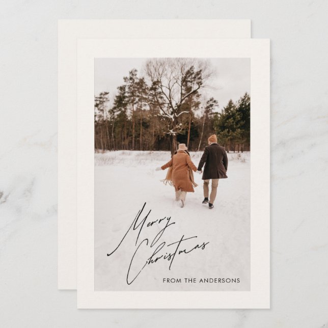 Photo Christmas Family Holiday Card (Front/Back)