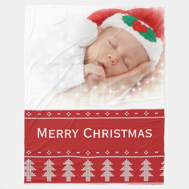 Photo Christmas  Fleece Blanket (Front)