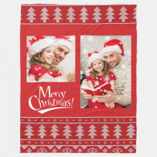 PHOTO Christmas Fleece Blanket