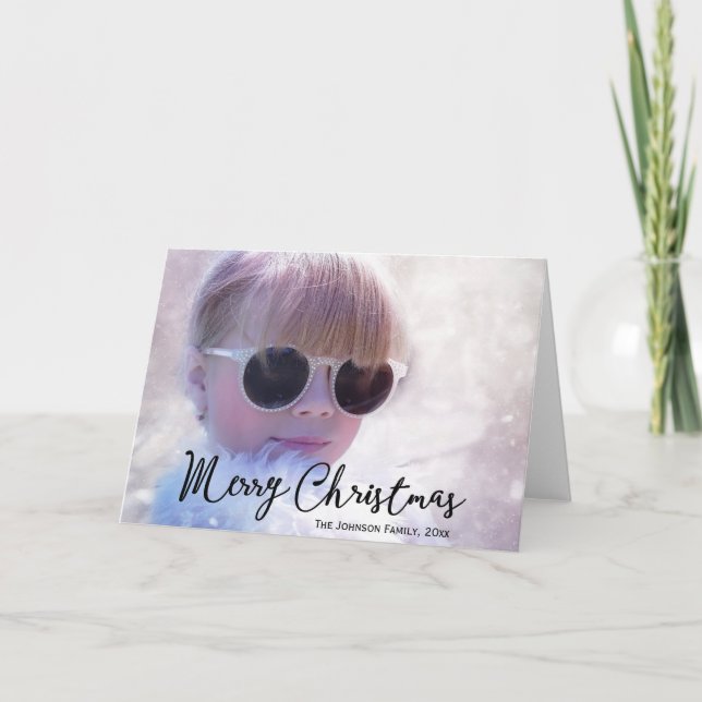 Photo Christmas Greeting Holiday Card (Front)