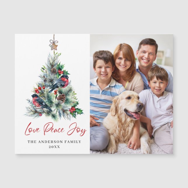 PHOTO Christmas Greeting Holiday Magnetic Card (Front)