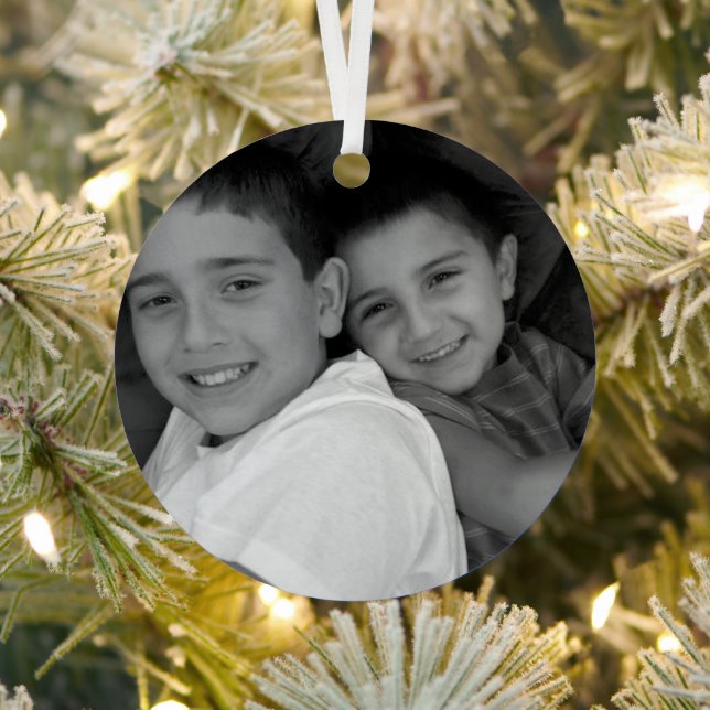 Photo Christmas Metal Tree Decoration (Insitu)