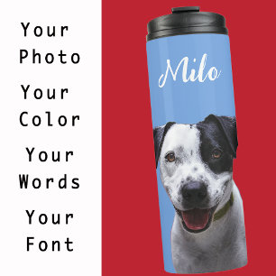 Photo Christmas Pet for Dog Lover Mum Thermal Tumbler