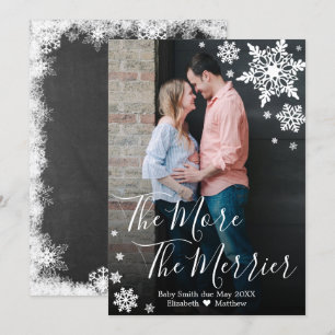 Photo Christmas Pregnancy Announcement Card