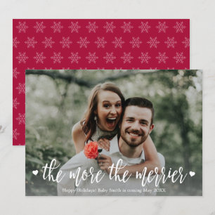 Photo Christmas Pregnancy Announcement Cards