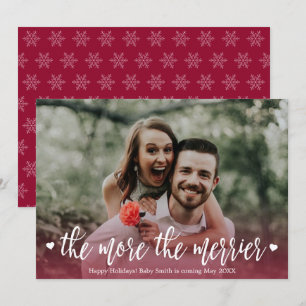 Photo Christmas Pregnancy Announcement Cards