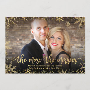 Photo Christmas Pregnancy Announcement Cards