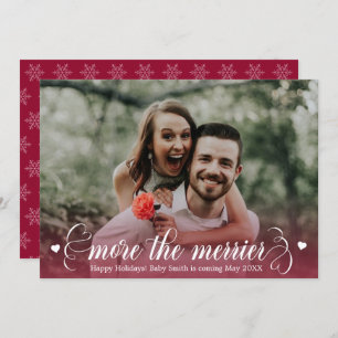 Photo Christmas Pregnancy Announcement Cards