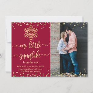 Photo Christmas Pregnancy Announcement Cards