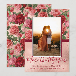 Photo Christmas Pregnancy Announcement Cards