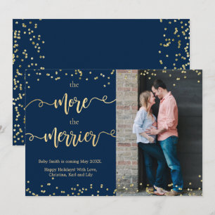 Photo Christmas Pregnancy Announcement Cards