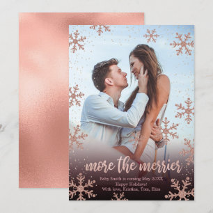 Photo Christmas Pregnancy Announcement Cards