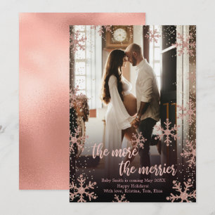 Photo Christmas Pregnancy Announcement Cards