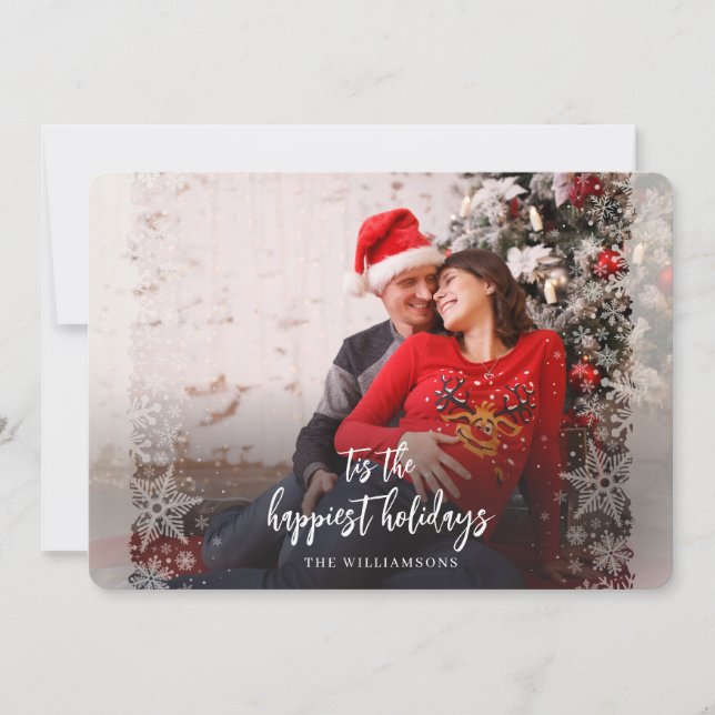 Photo Christmas Rustic Holiday Card (Front)