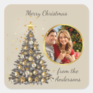 Photo Christmas Sticker - Elegant Style