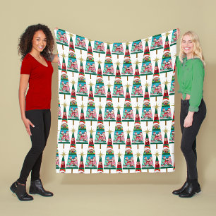 Photo Christmas Tree Fleece Blanket