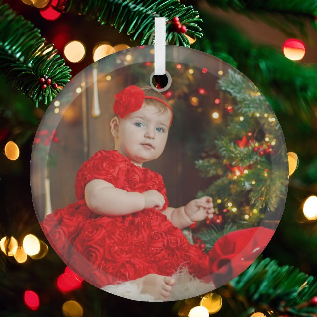 Photo Christmas Tree Gift Glass Tree Decoration (Creator Uploaded)