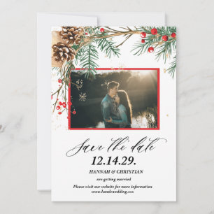 Photo Christmas Wedding Save the date