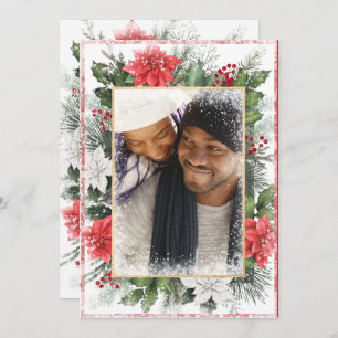 Photo Christmas Xmas Holiday Snow Card