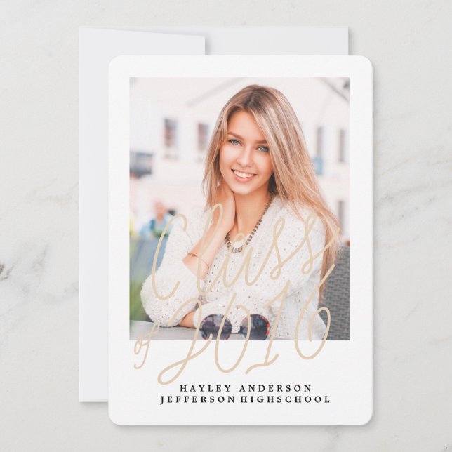 PHOTO CLASS OF 2016 GRADUATION Invitation (Front)