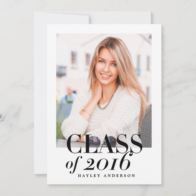 PHOTO CLASS OF 2016 GRADUATION Invitation (Front)