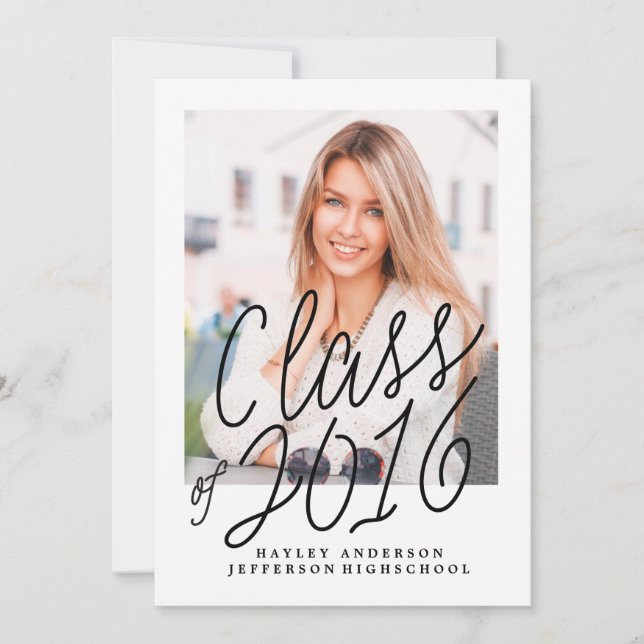 PHOTO CLASS OF 2016 GRADUATION Invitation (Front)