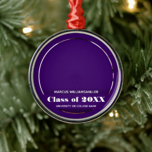 Photo Class Year Purple Graduation Metal Tree Decoration