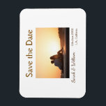 Photo classic white elegant typography wedding mod magnet<br><div class="desc">design</div>