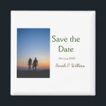 Photo classic white elegant typography wedding mod magnet<br><div class="desc">design</div>