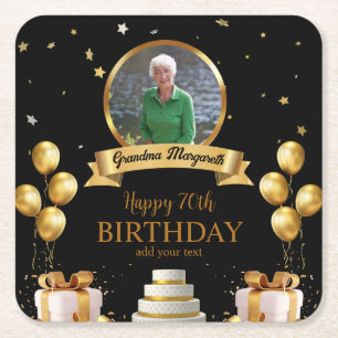 Photo Coasters For 70th Birthday