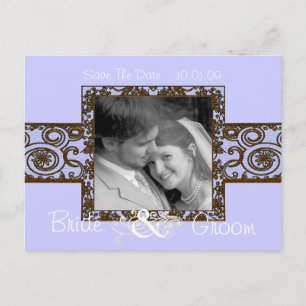 Photo Coffee and Lilac Save The Date Announcement Postcard